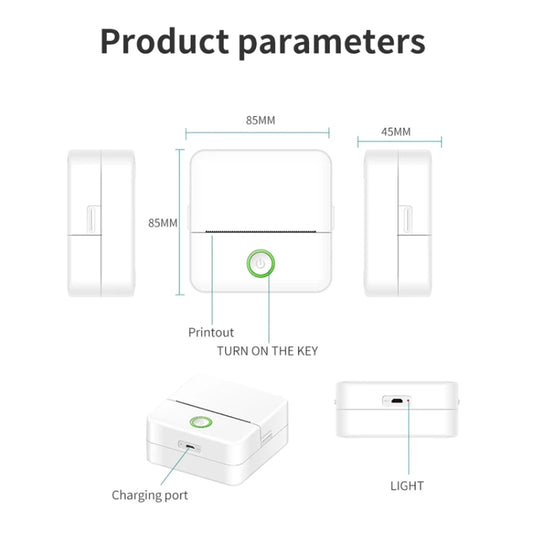 Hot Selling X6 200DPI Student Homework Printer Wireless Inkless Pocket Printer Pink Printer Paper X1