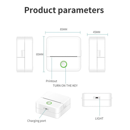 Hot Selling X6 200DPI Student Homework Printer Wireless Inkless Pocket Printer Pink Printer Paper X1